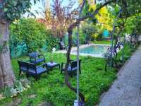 Jardín y piscina