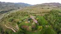 vista aérea finca y casa